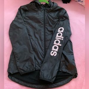 Black adidas windbreaker